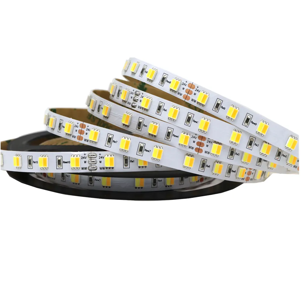 Dim to warm led strip 12v 24v good quality bi color 5050 white led tape light