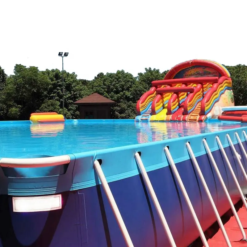 Frame Steel Removable Swimming Pool Above Ground Water Park Pool Commercial Metal