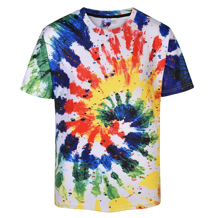 Commercio all'ingrosso Degli Uomini Oversize Hip Hop Tie Dyed T-Shirt