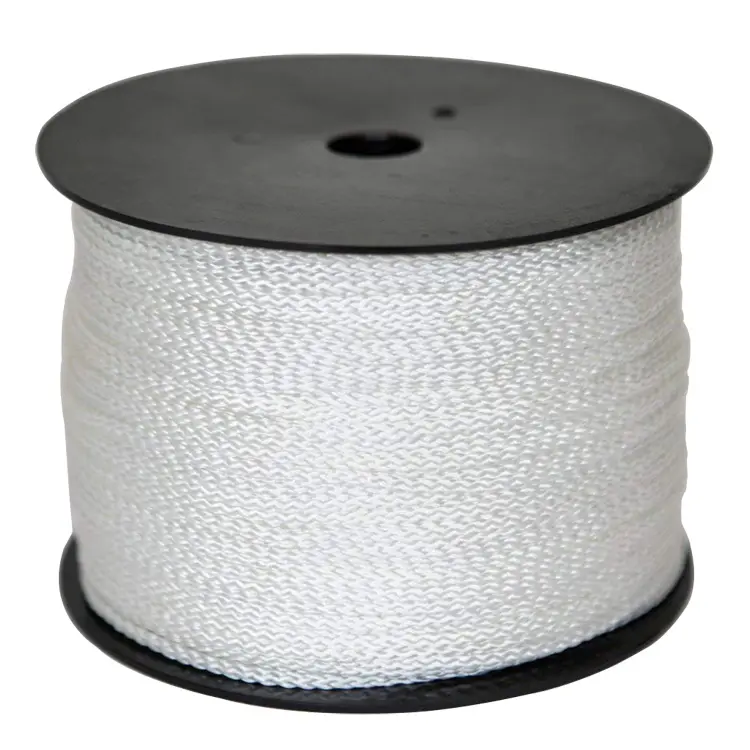 Blanco 5mm sólido trenzado de cuerda de nylon para multipropósito