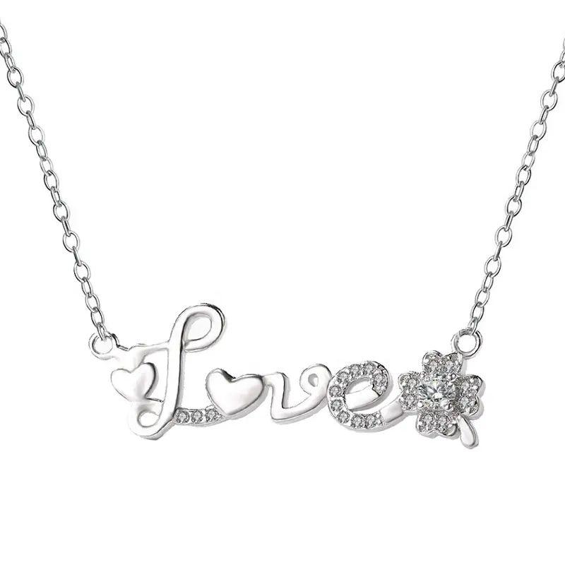 MC17-colgante de plata de ley con nombre y letras para mujer, charms de alfabeto para fabricación de joyas, charm de letras de amor, venta al por mayor