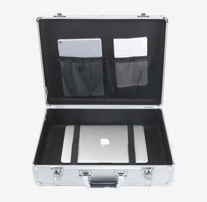 In Lega di Alluminio portatile Cassetta Degli Attrezzi Multifunzionale Famiglia Documento Casella di Ricezione caso Attrezzature con Serratura