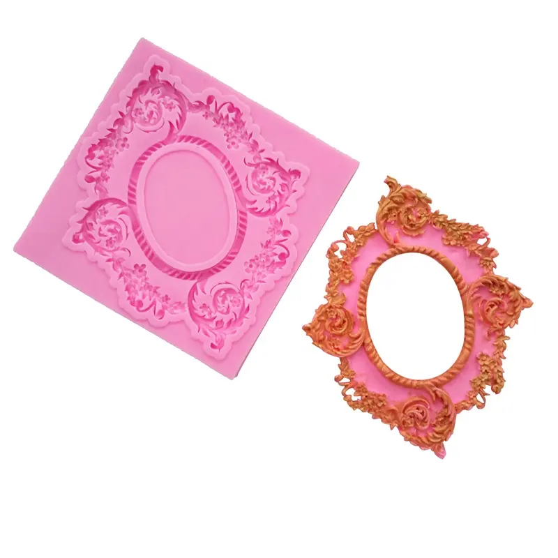 Delicate European Style Frame Cake Decorating Fondant Mold Chocolate Baking Silicone Mold