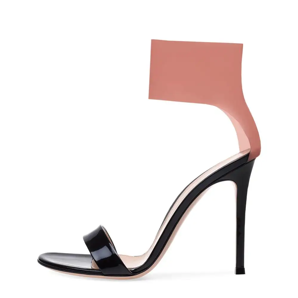 Tailingjia PVC Red Black mode Beautiful Design damen schuhe High Heel Sandals