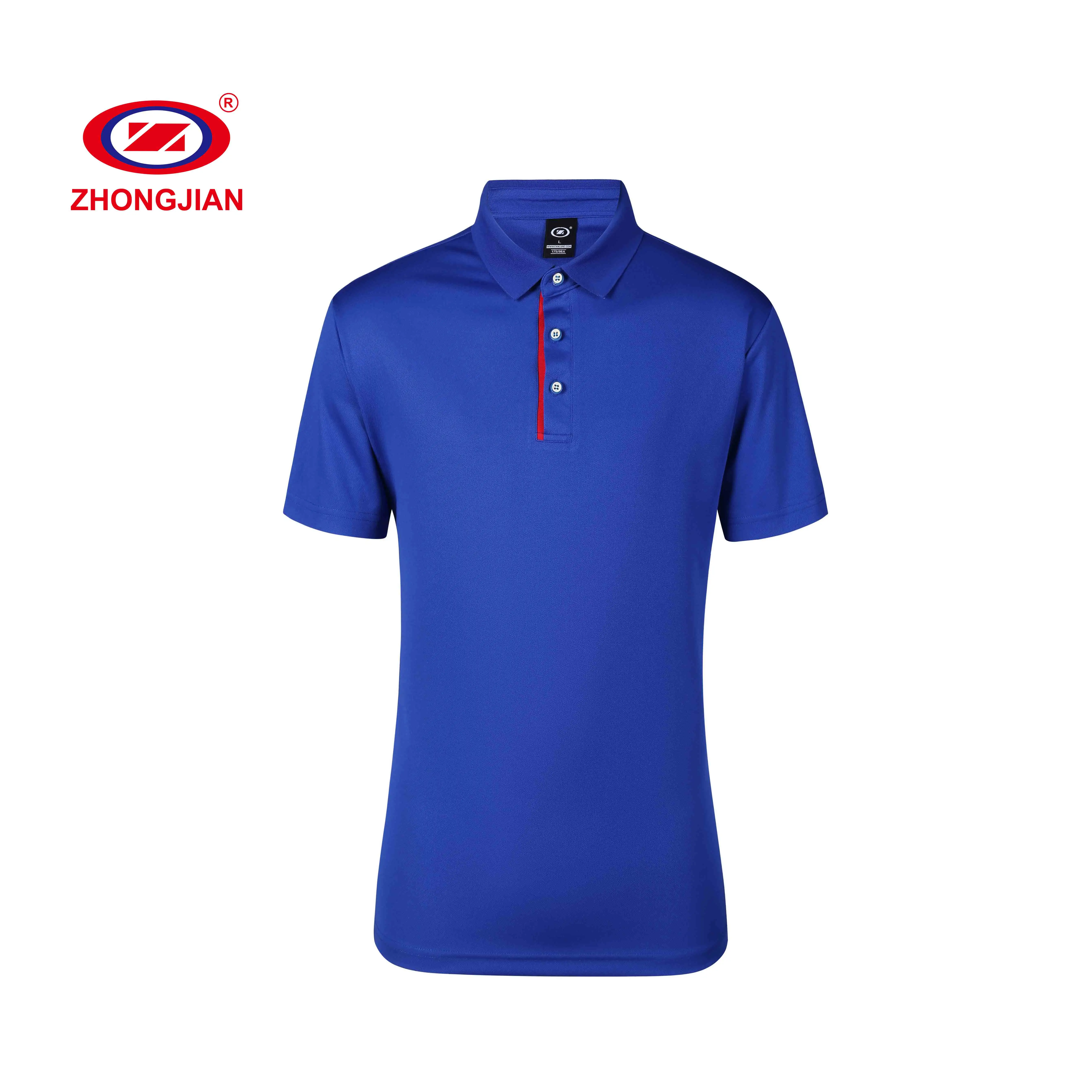 fashion button sublimation running tops sport men's polo t shirt