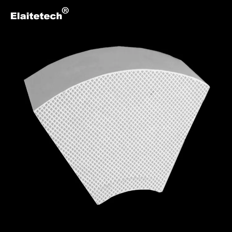 Dense cordierite alumina honeycomb ceramic heat accumulator block as heat recovery media