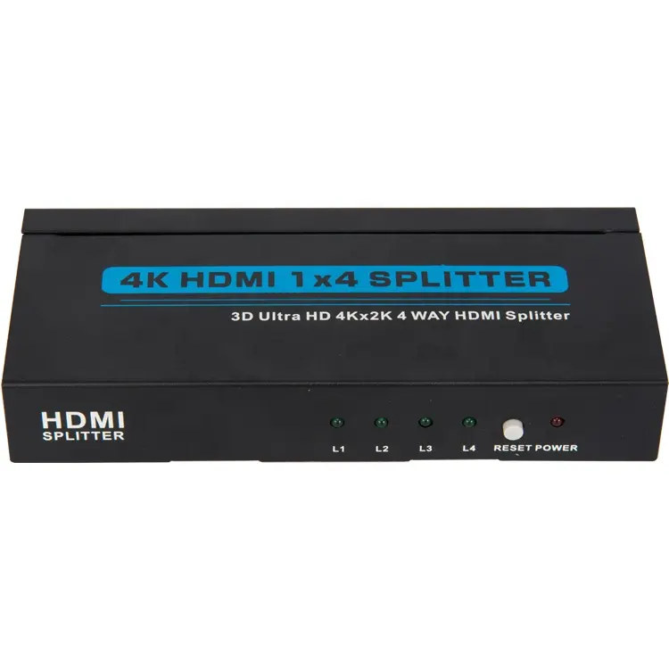 HDMIスプリッター1X4パワードビデオコンバーターHdmiスプリッター4ポートフルウルトラHD1080P 4K 2K3D解像度Hdmiスプリッター1In4 Out