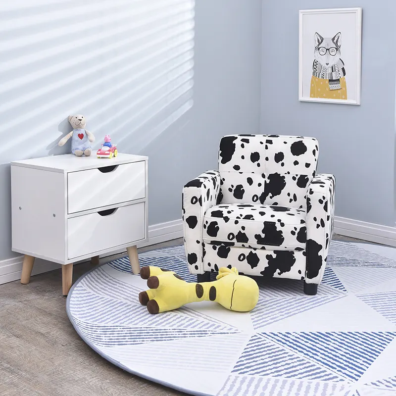 Canapé en tissu avec motifs mignons pour enfants, meubles de bébé, fauteuil, art