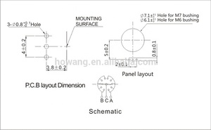 F081E serie 8 millimetri di Commutazione Encoder Singolo Albero 10 Impulsi Encoder Audio di Codifica 20 Posizione Mini Rotary Encoder - Product Image 3