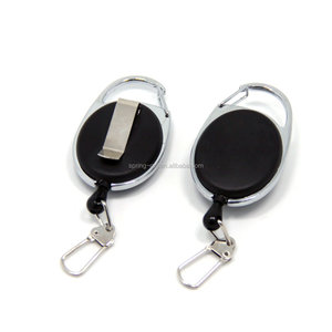 Promosyon kore pazarı karabina geri çekilebilir Metal rozeti makara tutucu geri kemer klip döner kanca ile baskılı Logo - Product Image 5