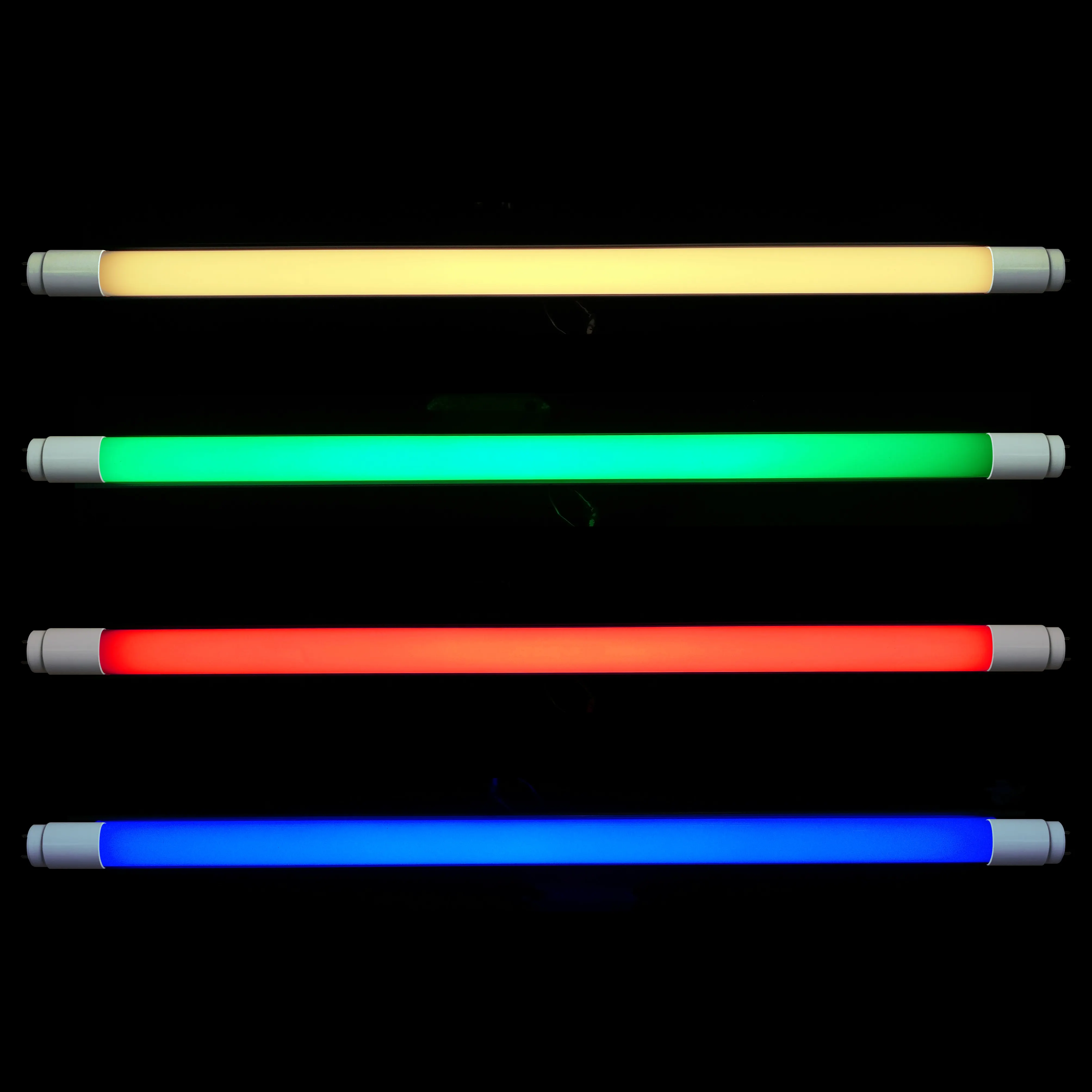 الشركة المصنعة 4ft 6ft 8ft الزجاج PC ألو RGB Colour أحمر أزرق أخضر أصفر وردي بنفسجي مصباح أنبوبي Colour أنبوبة ليد مصباح أنبوبي في الصين