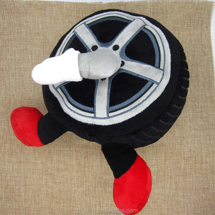 Car Wheel Tyre Doll Plush Toys Pillow Cushion 18cm MV80012