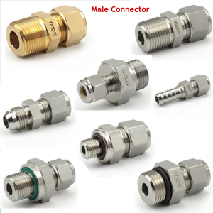 Hiklok 316 <strong>S</strong> <strong>S</strong> Male Connector High Pressure <strong>Coupling</strong> 1/16 1/4 3/8inch Brass Tubing Fittings Swagelok Stainless Steel Fittings - Product Image 2