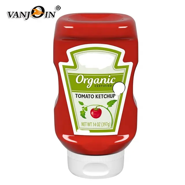 Hình Dạng Cổ Điển Nước Sốt Hữu Cơ Ketchup Chai 14 Ounce Dễ Dàng Bóp Chai