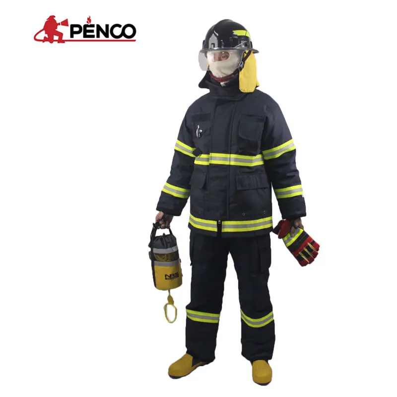 Penco EN Standard di Protezione Antincendio Set PTEF Rivestito Fireman Abbigliamento