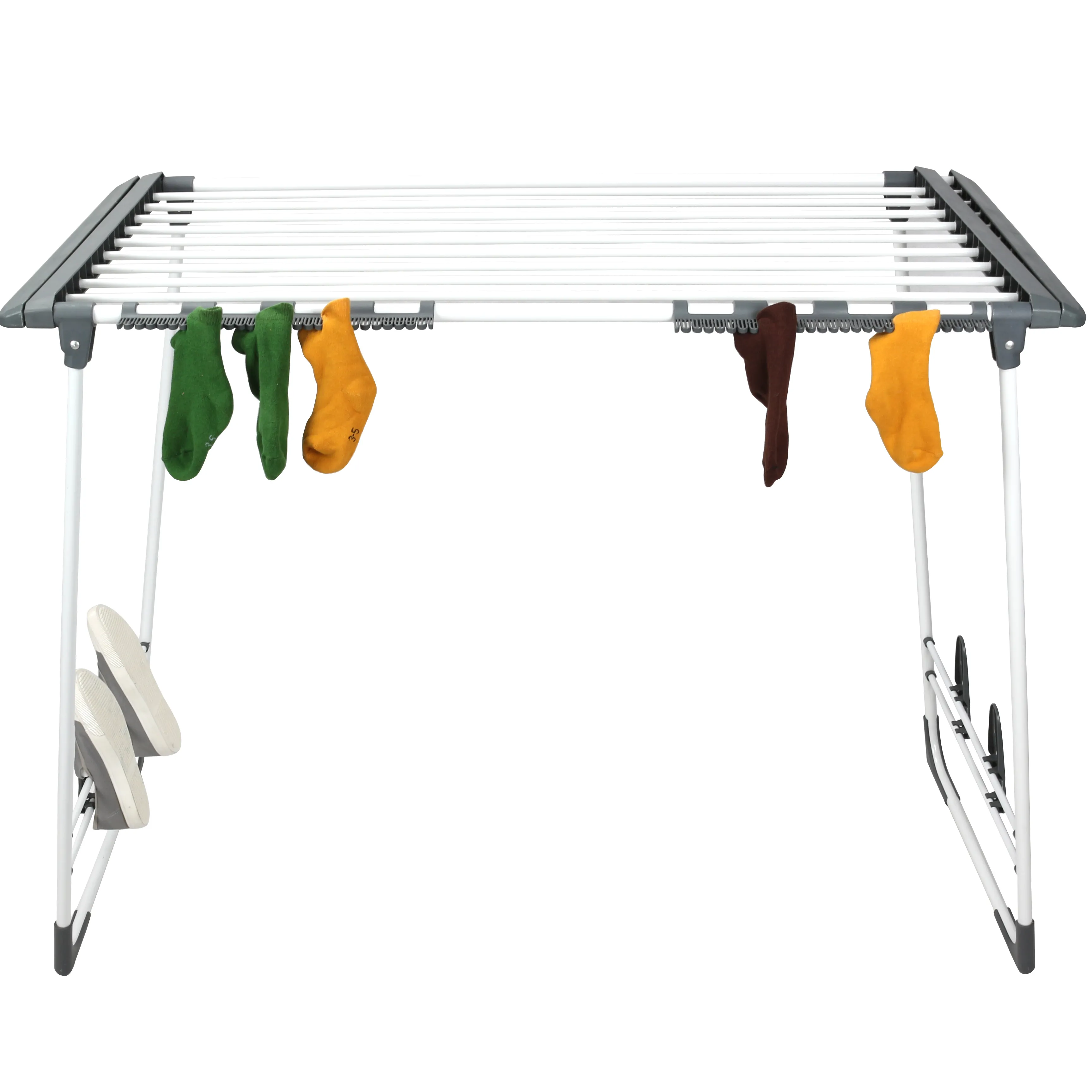 Free standing extendable clothes drying rack