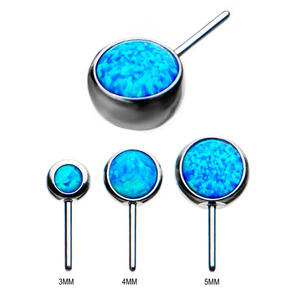 Titanyum ASTM F136 dişsiz göbek takısı Opal üst Piercing - Product Image 2
