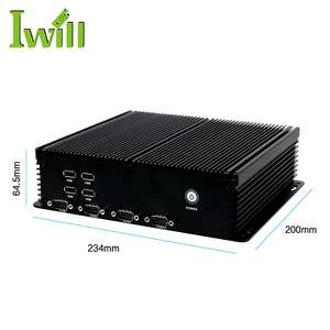 Ultra slim industrie gps computer pc dual lan ibox 207 Plus embedded thin client unterstützung 3G 4G modul
