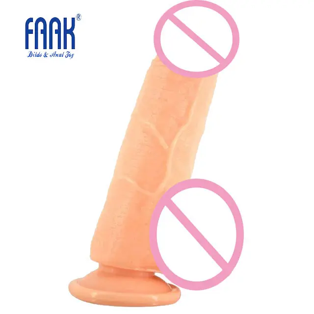 FAAK Fornitore Cinese Super Morbido Realistico PVC Dildo Enorme dildo e Giocattoli Del Sesso Negozio On-Line