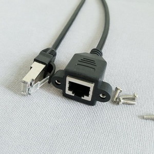 CAT5e RJ45 Maschio a Femmina da Pannello Montaggio A Vite di Estensione Ethernet <span class=keywords><strong>Lan</strong></span> Cavo del Cavo