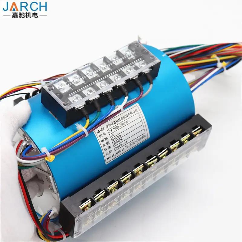 360 giratoria conector eléctrico JARCH eléctrica rotary joint resbalón anillo mecánico brazo robótico