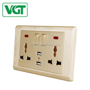 1 Gang 2 Way 5 Pin Electric Wall <strong>Multi</strong> <strong>Function</strong> 13 Amp Universal <strong>Socket</strong> Switch Outlet <strong>With</strong> 2 <strong>Usb</strong>