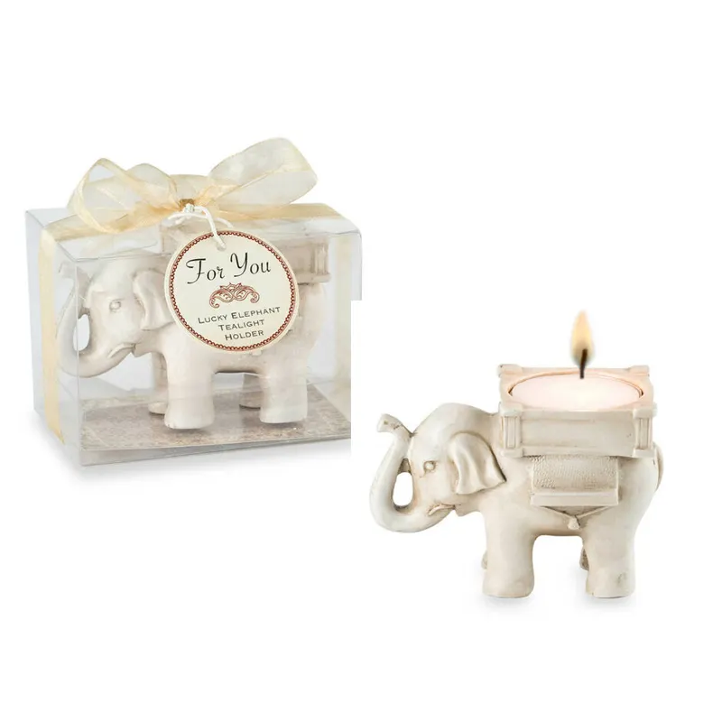 Axw12 elefante de animal de sorte, suporte de velas para casamento e festa