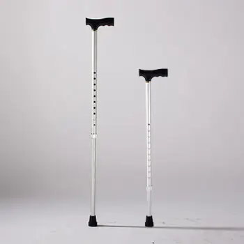 Bâton de marche antidérapant léger avec poignée en plastique pour personne âgée