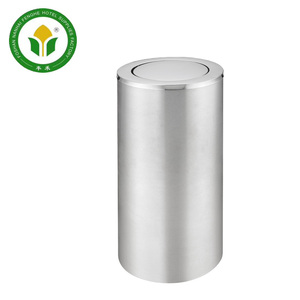 Outdoor <strong>Metal</strong> <strong>White</strong> square Swing Lip Waste <strong>Bin</strong> Flip Dustbin Trash <strong>Bin</strong>
