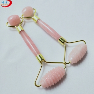 HZ Neue Produkte eingeführt Pink Crystal Facial Manual Massage gerät Jade Roller Rose mit Spike Barbed Bead für die Wiedergeburt der Haut - Product Image 4
