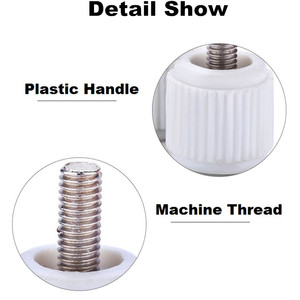 丸型フィリップスクロスリセスコンピューターPCケースプラスチックヘッド刻み付きつまみネジ - Product Image 5