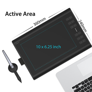H1060P Huion Inspiroy 12 Hot Keys 16 Soft Keys 8192Levels Digital Pen Animation Design Graphic <strong>Tablet</strong>