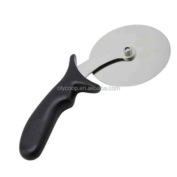 Pizza rad und Schneide messer 10cm runde Pizzas ch neider klinge aus Edelstahl mit individuellem PP-Griff