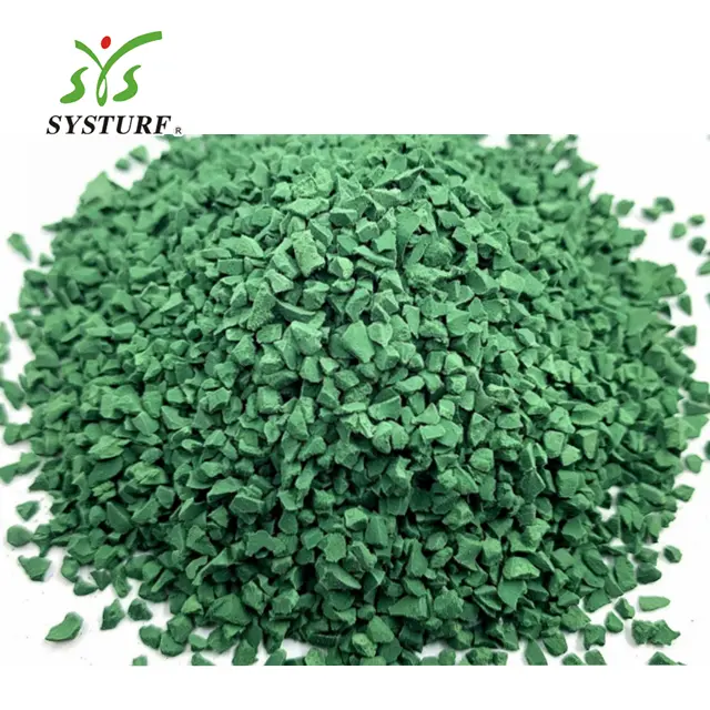 Granel de borracha epdm verde para infiltração de grama artificial