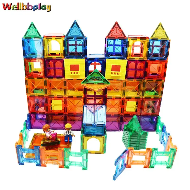 Jogo de blocos de construção magnético, brinquedos educativos para crianças, 38 peças