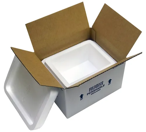 Custom made standard ondulato kraft imballaggi di carta di pesce gamberi frutti di mare box di trasporto di consegna di cartone