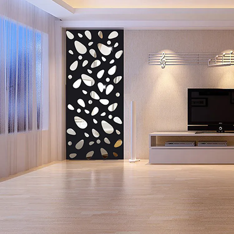 Adesivo de parede com arte diy 3d, decalque de parede removível para decoração de casa, sala de estar, quarto, tv, plano de fundo, espelho, decalque de parede