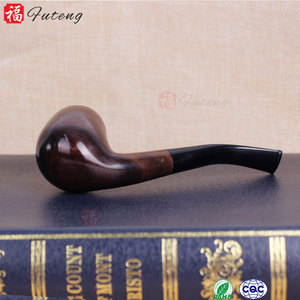 Pipe à fumer en bois d'ébène avec Logo de vente en gros, tuyau en bois filtrant noir de 9mm fait à la main pour fumer - Product Image 4