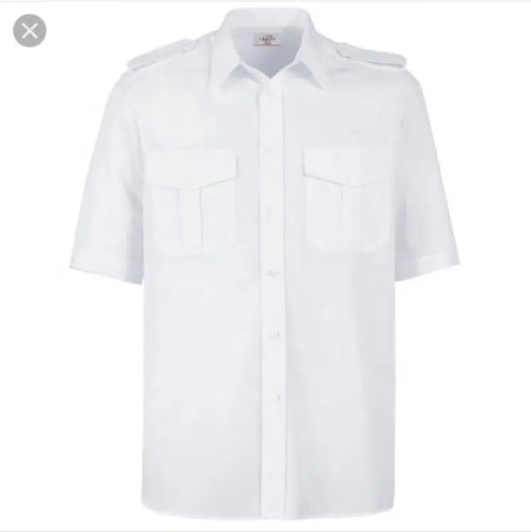 Высококачественная белая офисная униформа авиакомпании, дизайнерская рубашка для охранников
