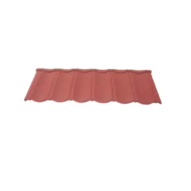 Matériau de construction ou de décorations carrelage de toit pierre classique métal enduit de rouge avec 2.3-3.2kg par pièce