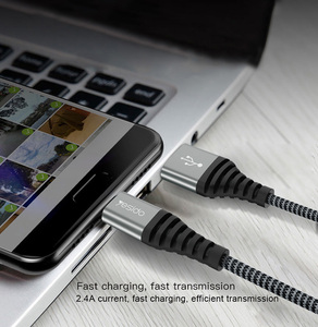 Aktarımı Şarj 2 In 1 Tip C Usb Veri Kablosu Hattı Naylon Örgülü 2.4A Usb şarj kablosu - Product Image 4