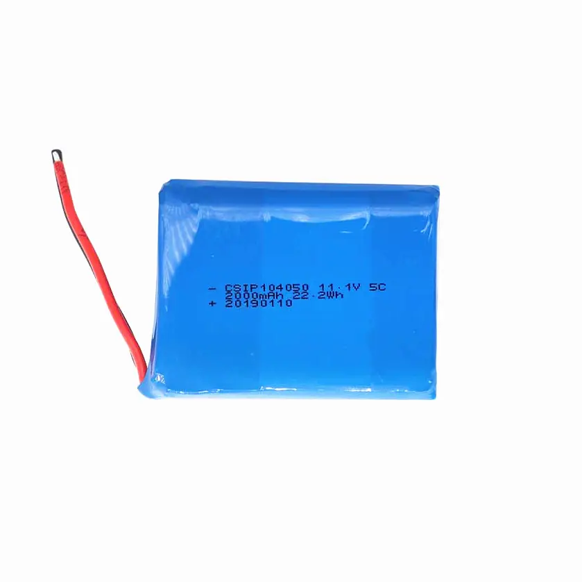 Lithium Polymer Battery 11.1V 5C 2000mah 103450 Lipo Battery RECHARGABLE >500times -30~+65℃ 2020mah CSIP Rohs 10*34*50mm(t*w*l)