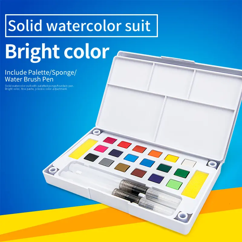 Sizhuo Hot Selling 12/18/24/36 Colors Watercolor Paint Set With Oem Packaging