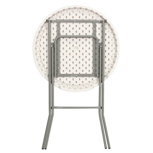 Giá Rẻ Ngoài Trời Đảng Bar Gấp Nhựa Trắng Tròn Cocktail Bảng - Product Image 3