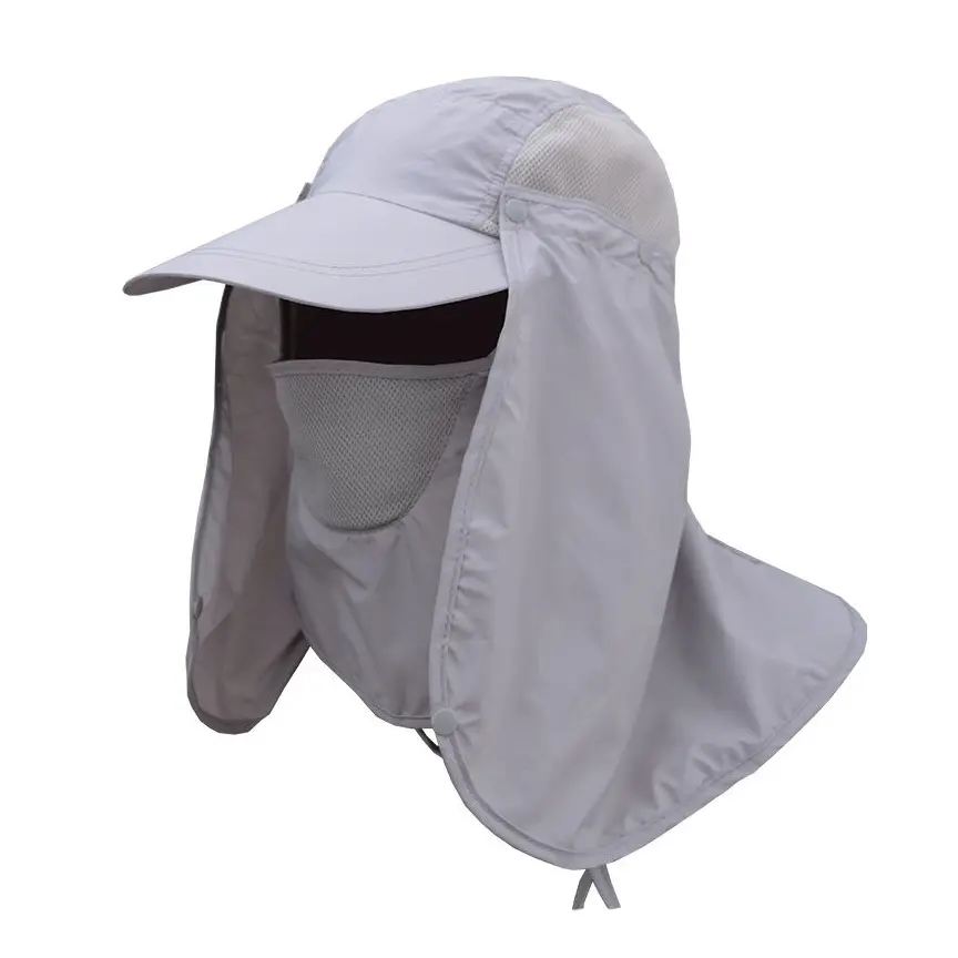 Cappello di protezione solare con berretto da pesca con secchio all'aperto con copertura per il collo
