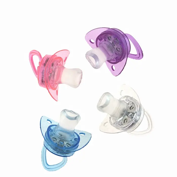 Customization paper card pacifier Plastic adult light led Flashing soft nipple pacifier for party toy