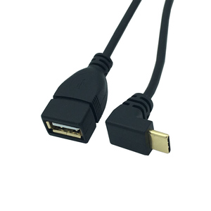 免费样品 OTG USB 2.0 A 母到右角度 USB 3.1 type c Type-c male cable