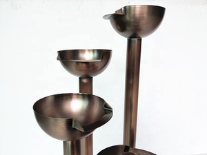 Ev peyzaj paslanmaz çelik su çeşmesi açık şelale özelliği bahçe gölet dekorasyon - Product Image 3