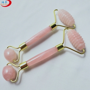 HZ Neue Produkte eingeführt Pink Crystal Facial Manual Massage gerät Jade Roller Rose mit Spike Barbed Bead für die Wiedergeburt der Haut - Product Image 3