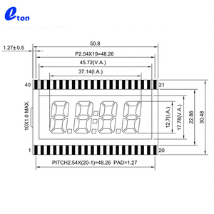 Custom lcd display modul 7segment 4 ziffern lcd display - Product Image 6
